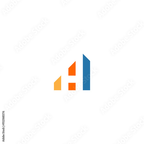 H logo simple building, House letter H, modern playful brand vector Free Download H logo simple building, House letter H, modern playful brand vector - GFXLoad