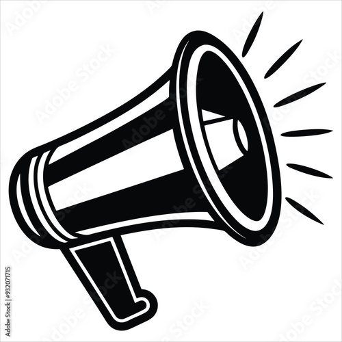 megaphone vector art illustration icon logo