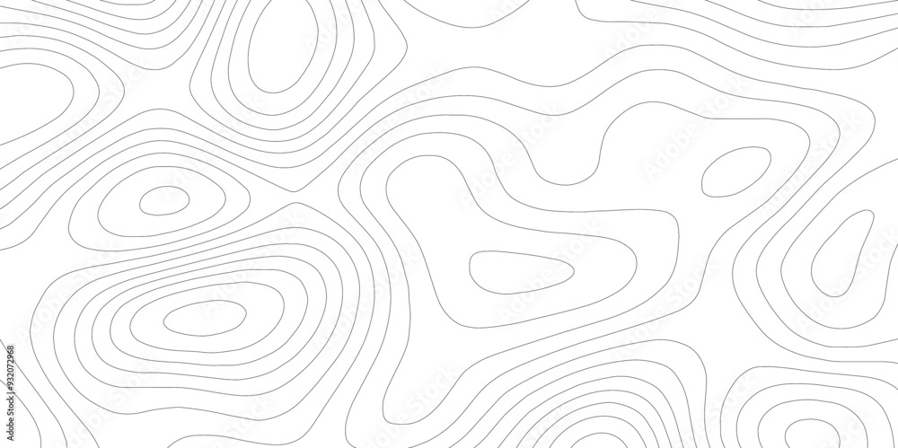 The black on white contours topography stylized map of geography with lines, Geographic mountain relief contour map, Dark on black and white topographic geometric abstract background with lines. The black on white contours topography stylized map of geography with lines, Geographic mountain relief contour map, Dark on black and white topographic geometric abstract background with lines.