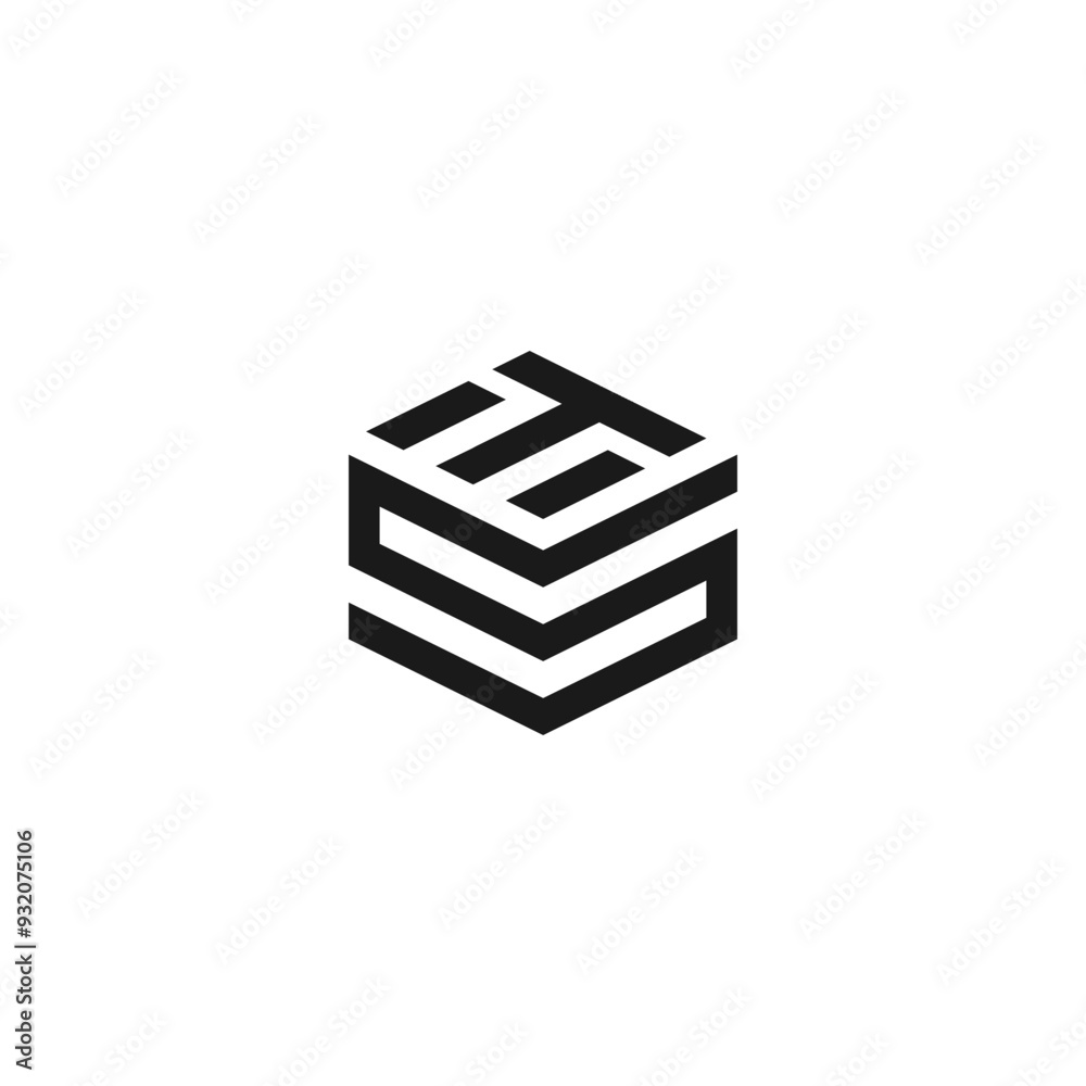 S letter, T letter , ST letter logo monogram, flat vector design for your finance business.