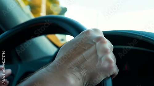 Wallpaper Mural hand of a person driving a car Torontodigital.ca