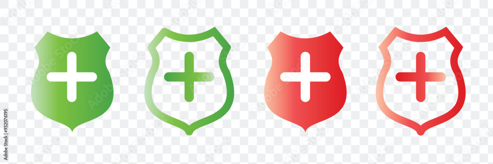 Obraz premium shield with a cross