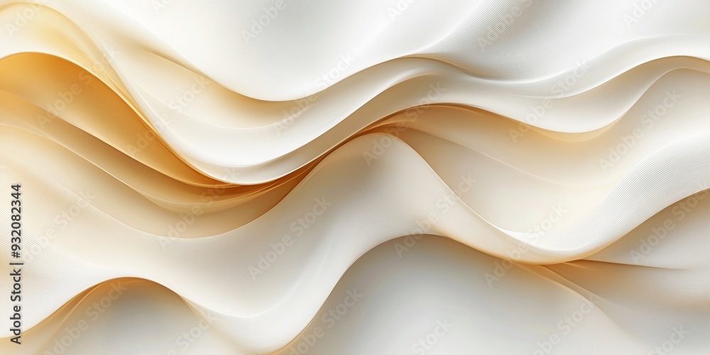 Fototapeta premium Abstract art wallpaper featuring elegant intertwined golden lines on a smooth white background, perfect for modern design themes. 