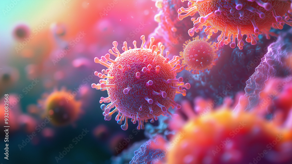 Imagen Detallada de Virus Microscópicos Imagen Detallada de Virus Microscópicos