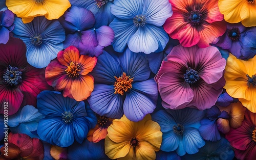 Wallpaper Mural Rainbow Flowers, Macro Photography Torontodigital.ca
