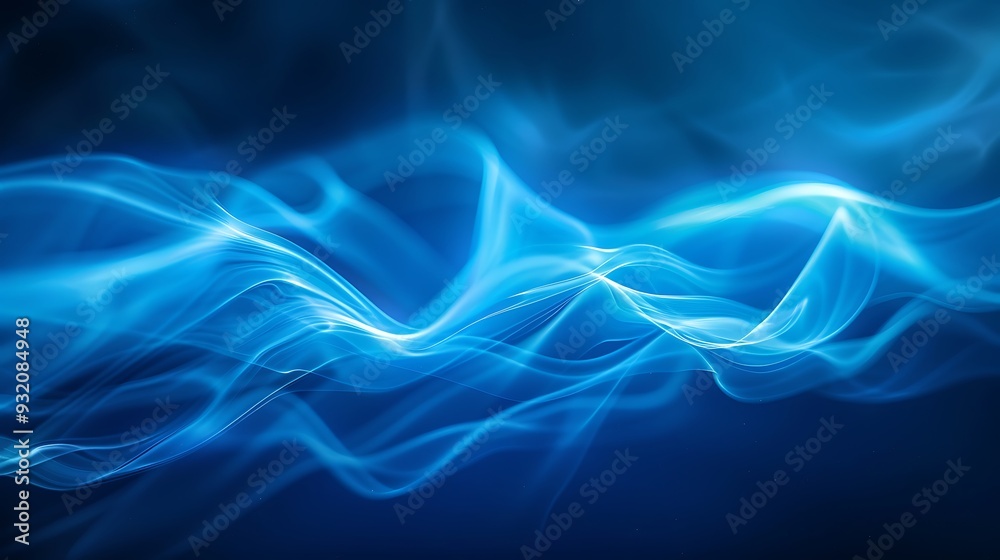 Abstract Blue Swirling Waves Background Abstract Blue Swirling Waves Background
