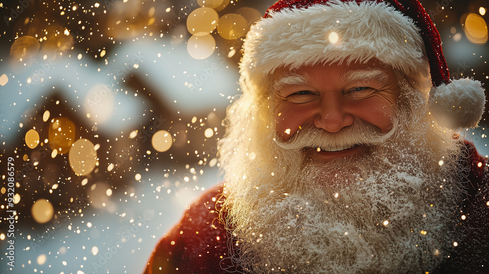 Happy santa claus christmas close up 