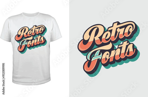 Awesome trendy creative vintage typography T-shirt design for free download. photo