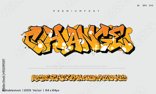 Graffiti art text vector illustration