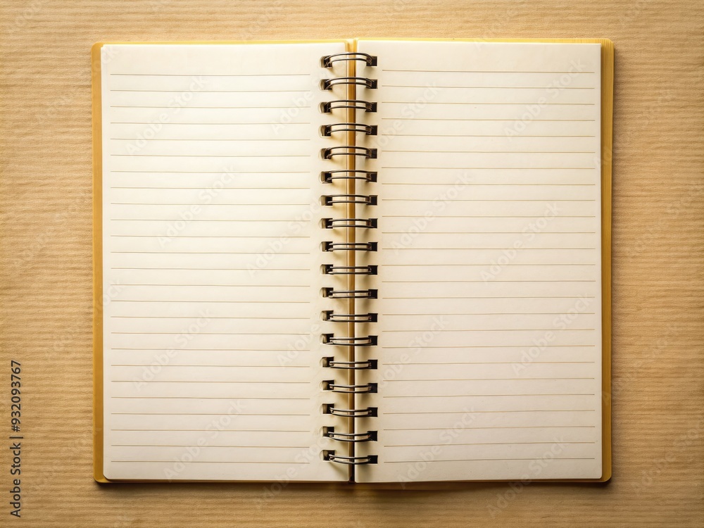 Empty lined notebook page in a bright and clean setting, perfect for adding text or design elements, with subtle texture and natural lighting. Empty lined notebook page in a bright and clean setting, perfect for adding text or design elements, with subtle texture and natural lighting.