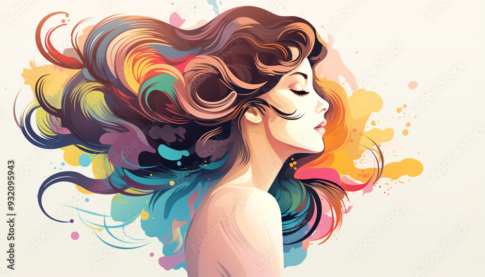 Woman profile beauty illustration vector Woman profile beauty illustration vector