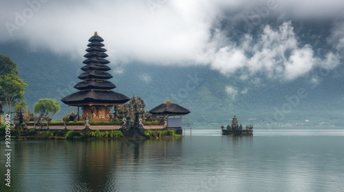 Ulun Danu Bratan Temple, Bali, Indonesia photo