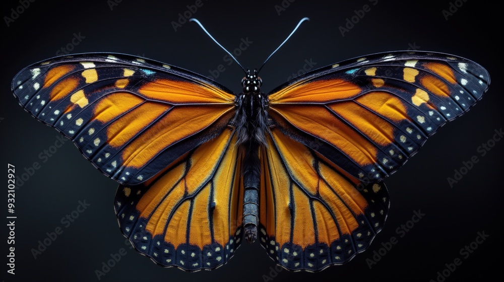 A lively vector illustration of a butterfly with open wings A lively vector illustration of a butterfly with open wings