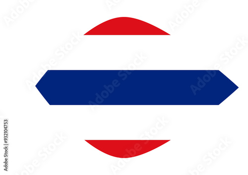 Thailand Flag in white background