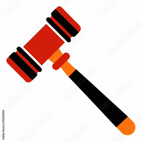 Vector Design Referee's Gavel on a White Background art vector illustration