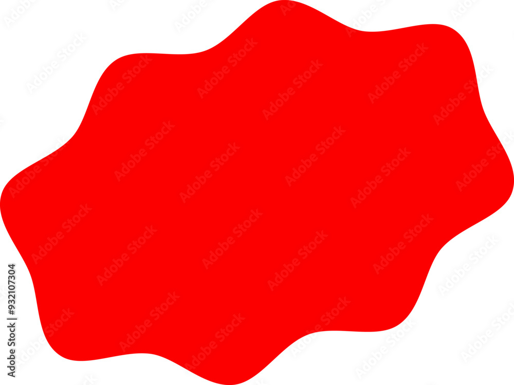 Starburst red sticker set - collection of special offer sale oval and round shaped sunburst labels and badges. Promo stickers with star edges. Vector.