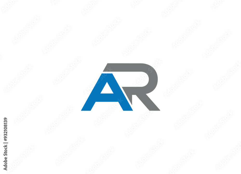 AR logo design vector icon template with white background AR logo design vector icon template with white background