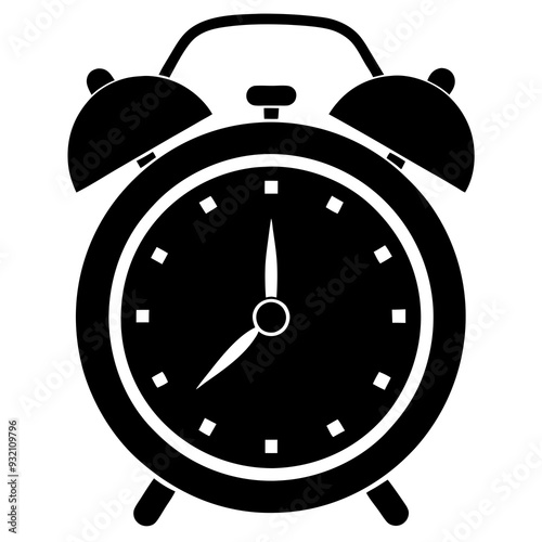      Retro alarm timepiece vector illustration.
