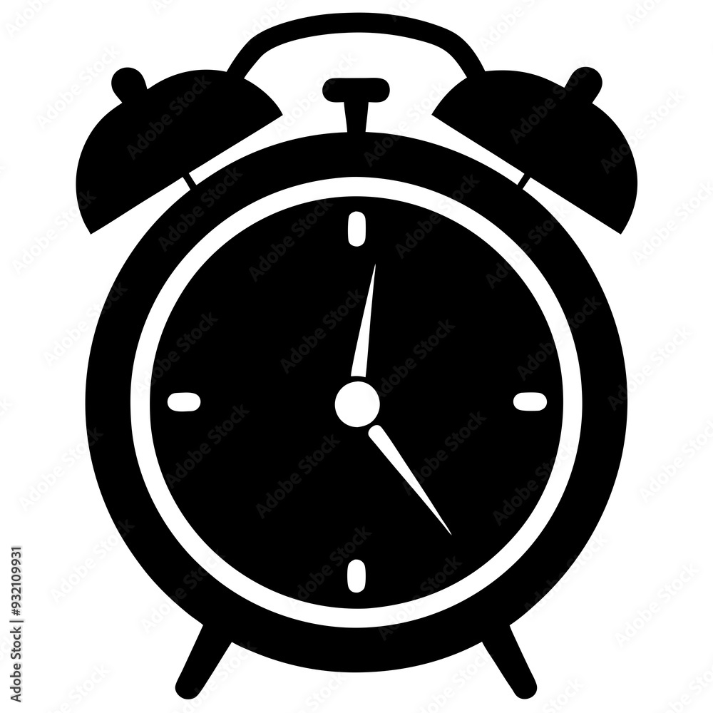 Retro alarm timepiece vector illustration.
Retro alarm timepiece vector illustration.