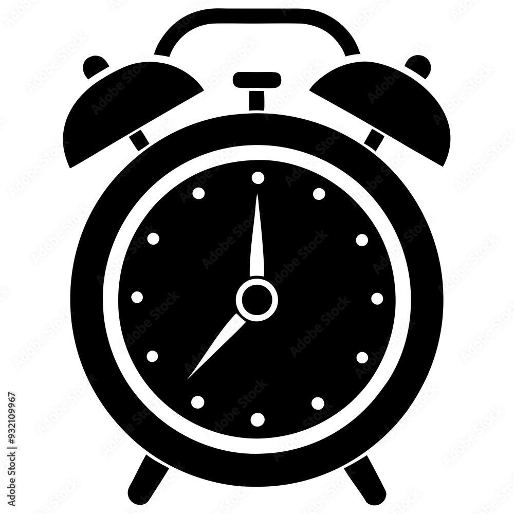Retro alarm timepiece vector illustration.
Retro alarm timepiece vector illustration.
