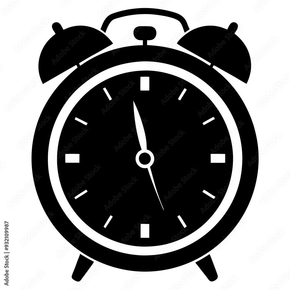 Retro alarm timepiece vector illustration.
Retro alarm timepiece vector illustration.