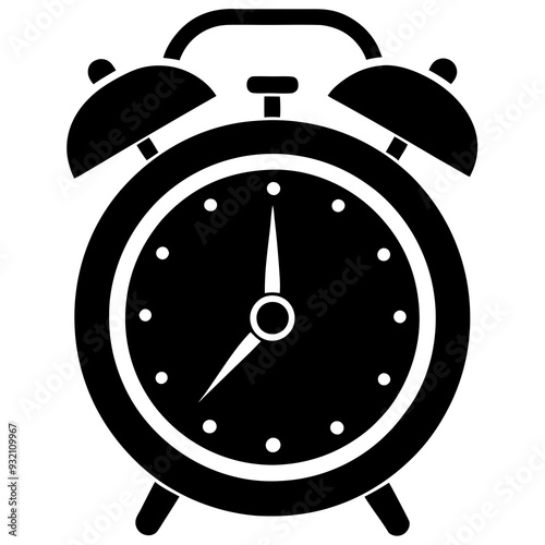      Retro alarm timepiece vector illustration.
