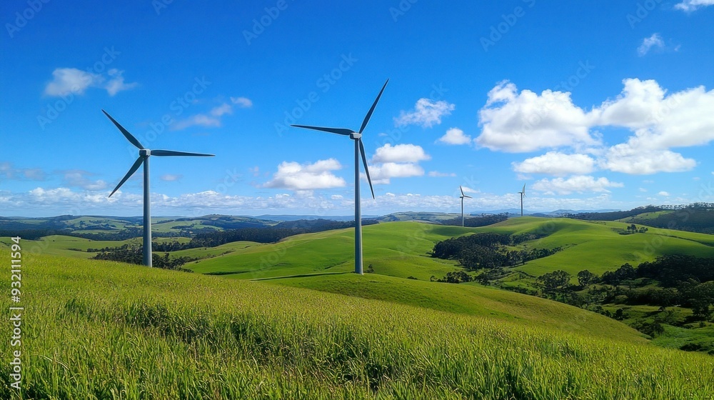 Wind Turbines in a Green Field Wind Turbines in a Green Field