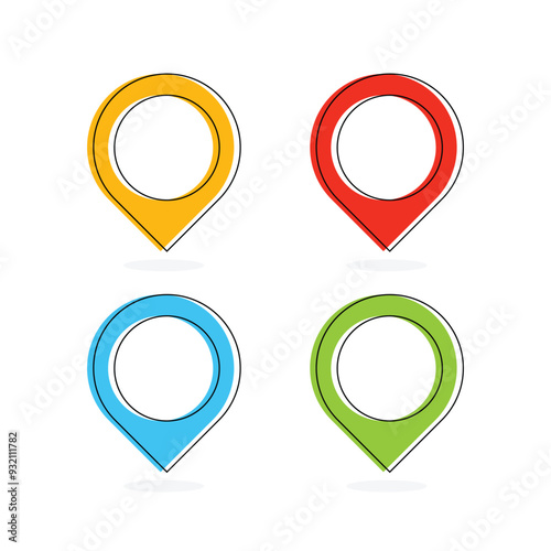 Free Download Map pin icon set. Vector illustration - GFXLoad