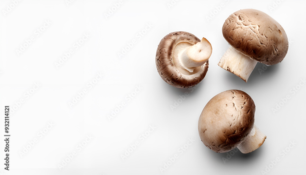 Mushroom champignon isolated on white background Mushroom champignon isolated on white background