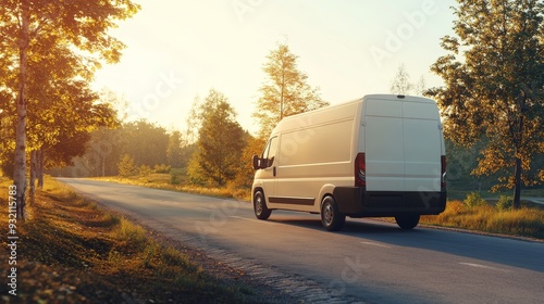 Wallpaper Mural Delivery Van on Safe, Modern Road Torontodigital.ca