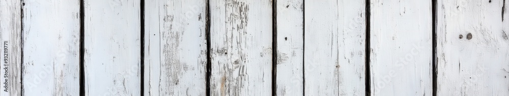 Obraz premium Textured white wooden planks with natural weathered appearance