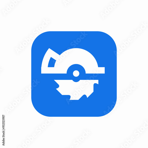 woodcutter hand chainsaw cut icon