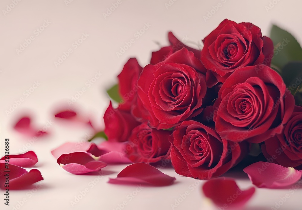 bouquet of red roses on a white background bouquet of red roses on a white background