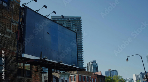 Mockup of a billboard sighn in a city