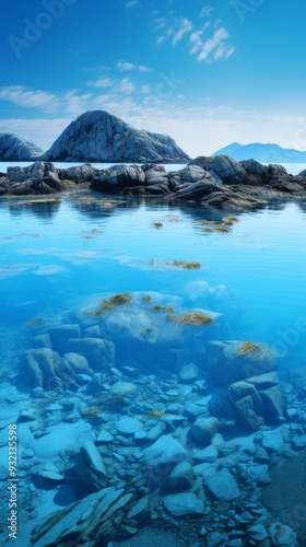 Tranquil Sea Landscape with Underwater View