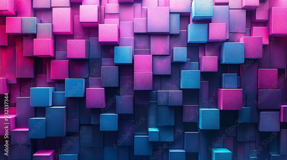 Dynamic abstract 3D render with geometric squares and cube patterns, suitable for posters, covers, and banners Dynamic abstract 3D render with geometric squares and cube patterns, suitable for posters, covers, and banners