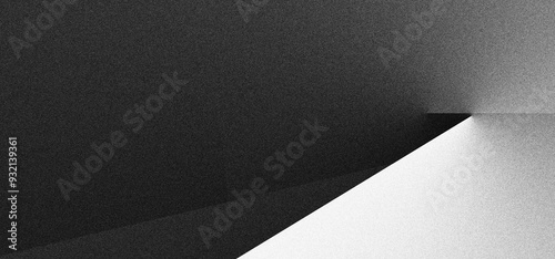 Black white grainy background, monochrome gray noisy texture dark grunge banner, header poster cover backdrop design photo