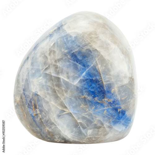 Moonstone Gemstone on White Background