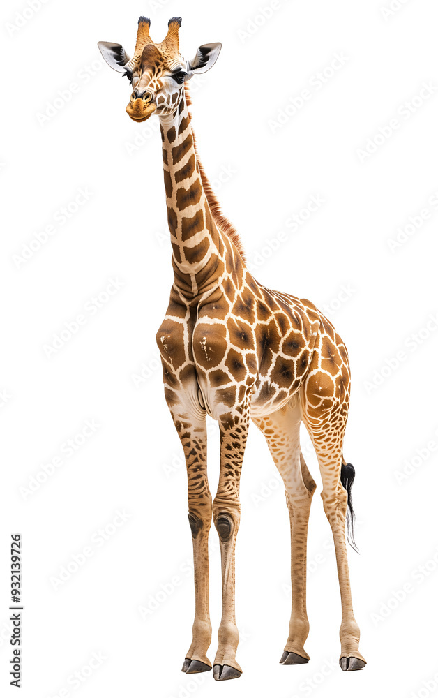 Obraz premium a giraffe standing in the snow