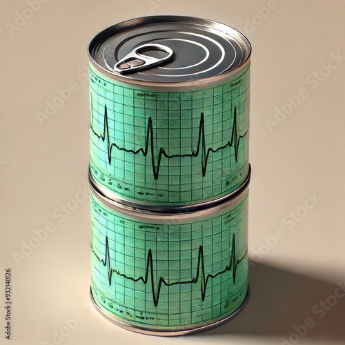 A thought-provoking visual concept that merges the idea of canned goods with the rhythm of life