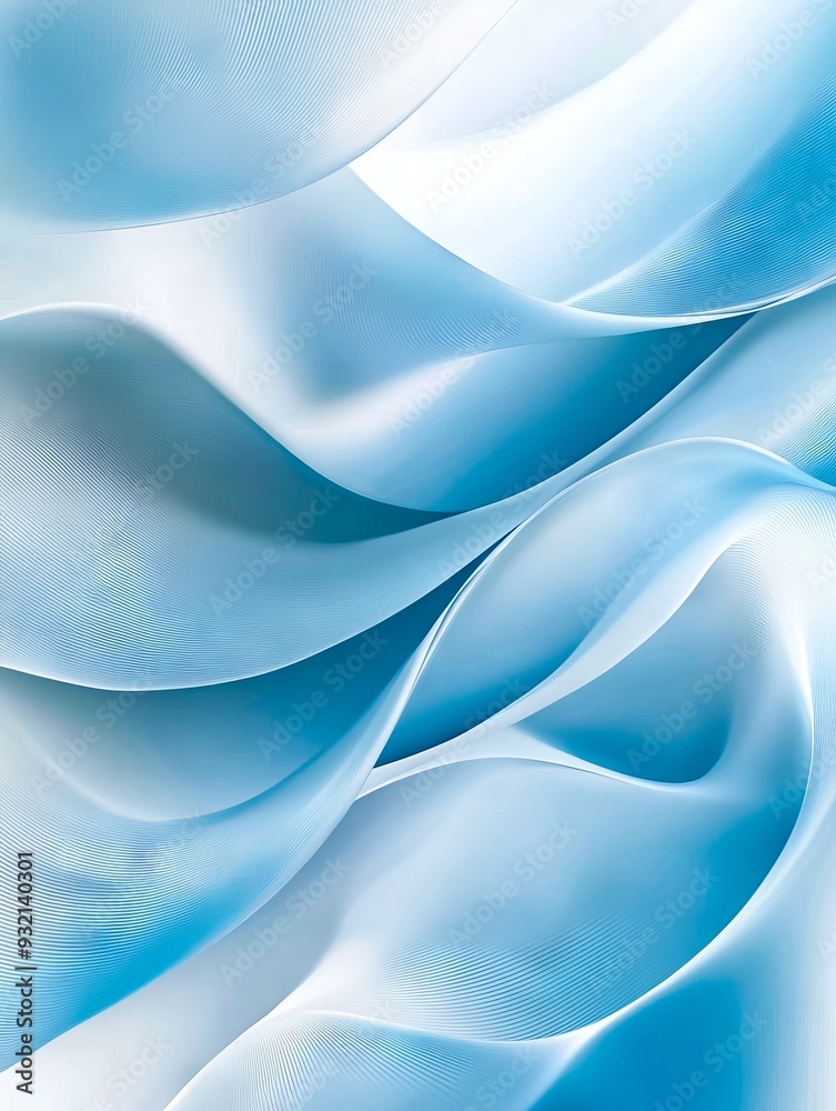 Obraz premium A blue and white abstract background with wavy lines