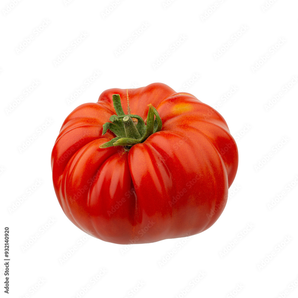 fresh ripe varietal tomatoes on a white isolated background