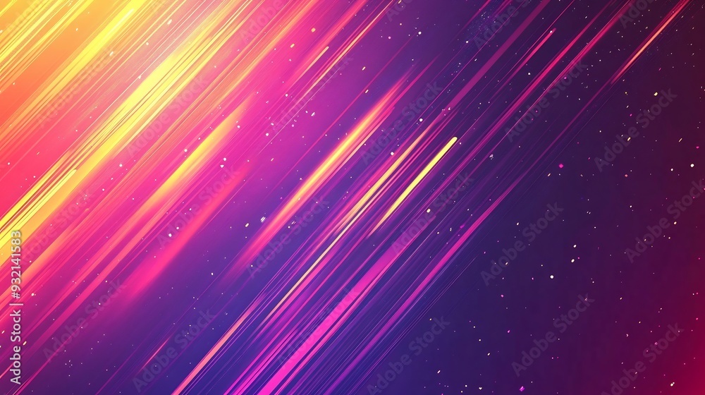 Abstract Diagonal Lines Background with Purple and Yellow Hues