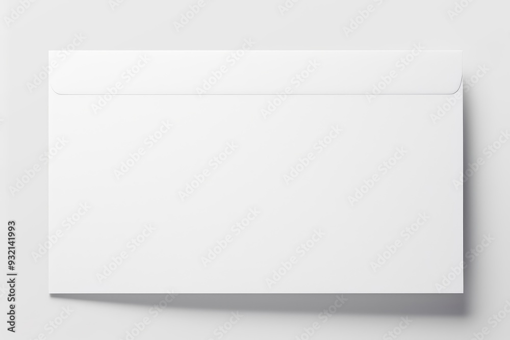 Fototapeta premium White Envelope Mockup: Blank Template for Design