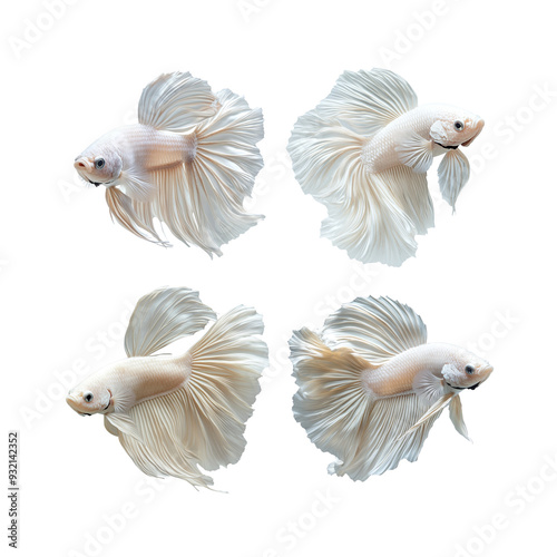 set of birds isolated on white