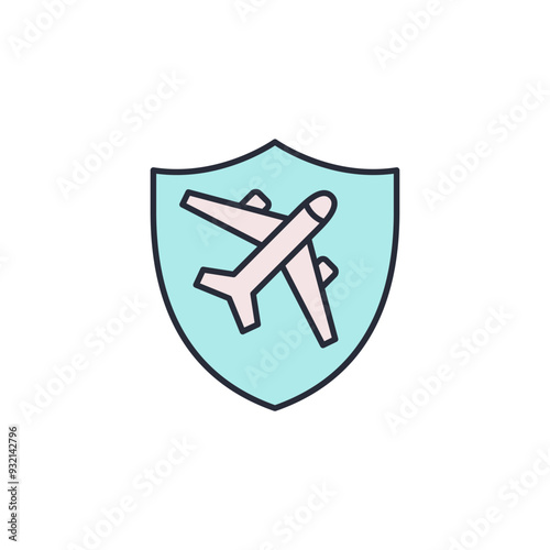 Travel Insurance icon vector illustration. Travel Insurance symbol isolated on white background