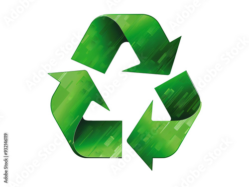 a green recycle symbol