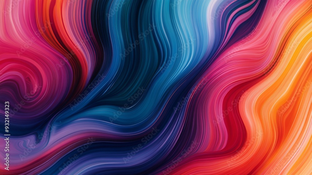 Abstract vibrant colorful wave pattern, modern art Abstract vibrant colorful wave pattern, modern art