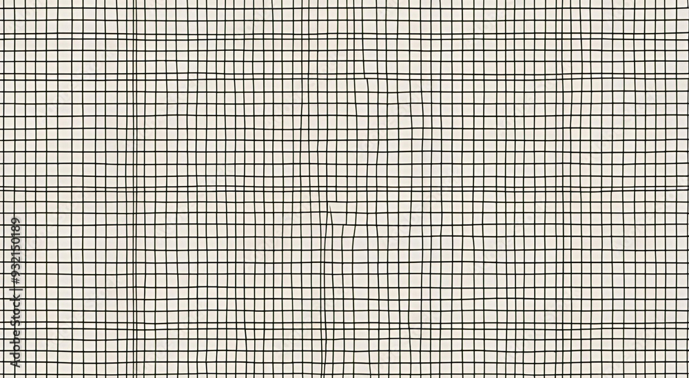 Abstract Black Grid Pattern On Neutral Background