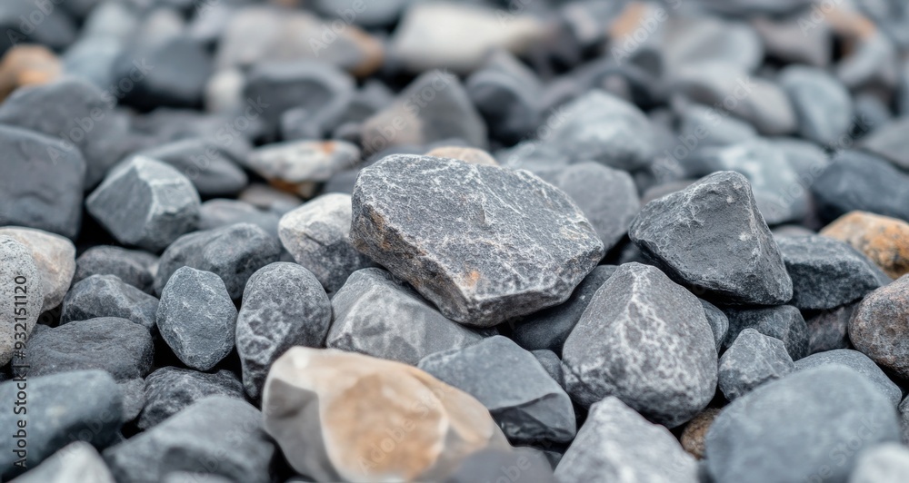 Collection of smooth river stones in various shades on a natural surface